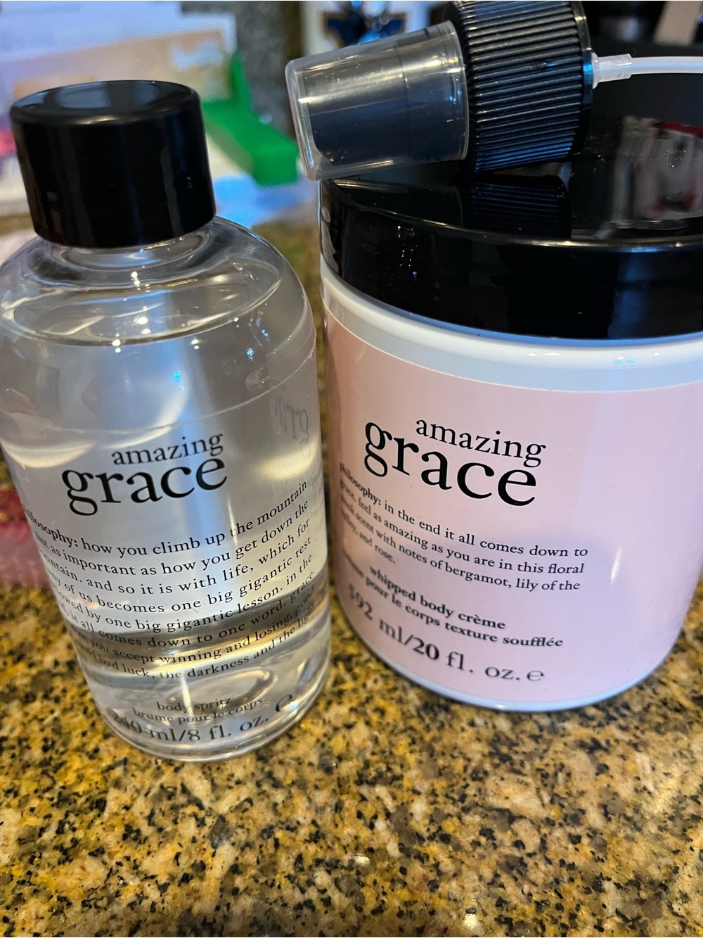 Philosophy Amazing Grace clear & pink Bath & Body Set